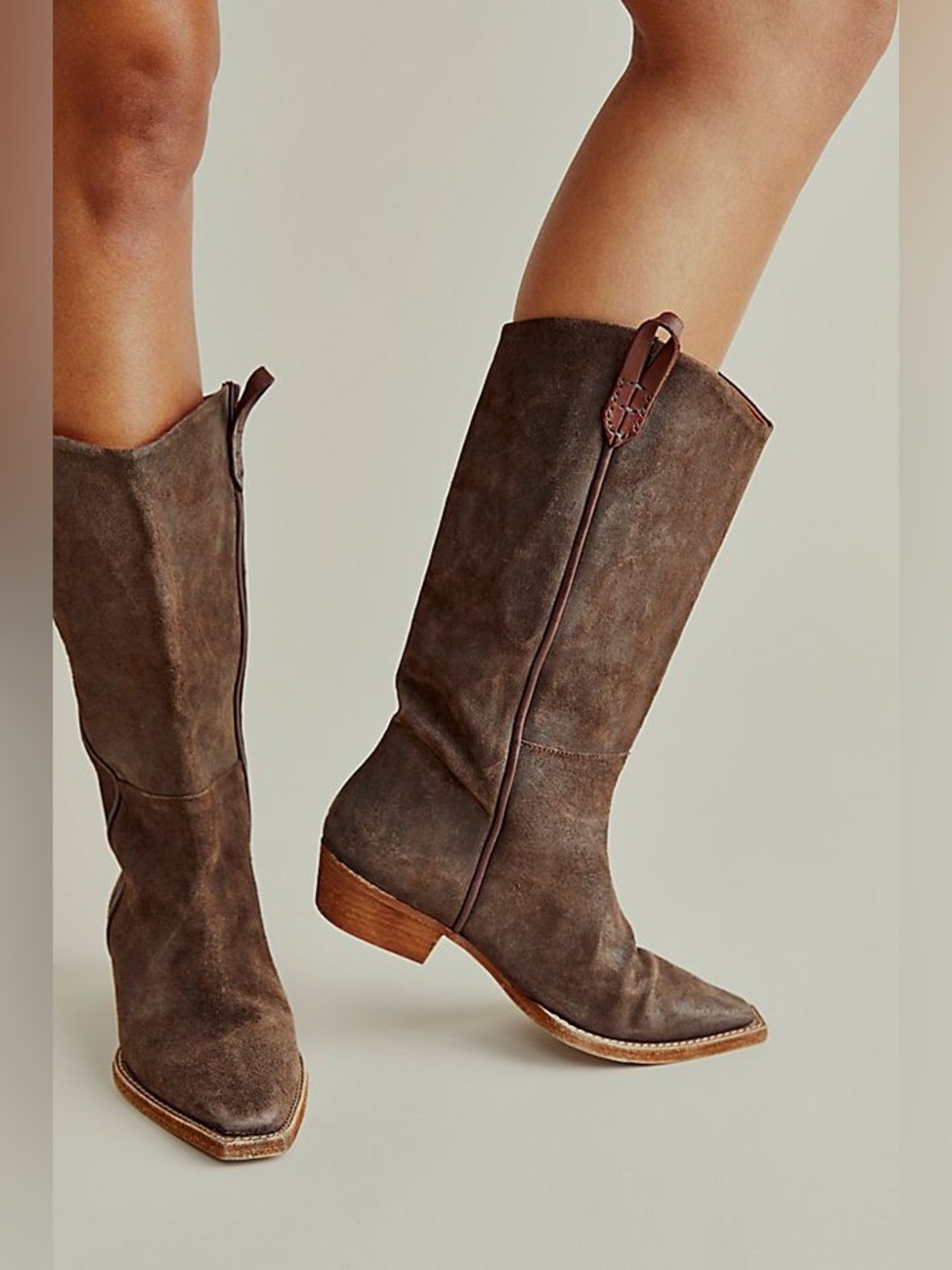 Free People Montage Tall Suede Boot Size 36 1/2